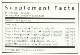 Gaia Herbs Lactation Support Herbal Tea, 16 Bags, 1.13 oz N2