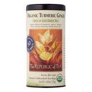 The Republic Of Tea Organic Turmeric Ginger Green Tea, 50 Tea Bags, Gourmet Green Tea And Turmeric Tea N14
