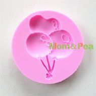 Mom&amp;pea 0630 Balloons Shaped Silicone Mould for Fondant Cake Sugar Paste Cake Decoration 3d Cake Toppers Mold... N3