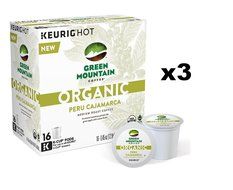 Green Mountain Coffee Organic Peru Cajamarca Keurig K-Cups, 16 Count