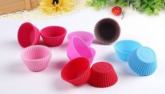 Cupcake Molds Silicone Baking Cups Muffin Cases Set of 12 Reusable Cupcake Liners N10