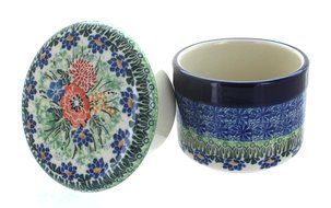 Polish Pottery Royal Gardens French Butter Dish N2