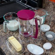 PLURAL Pancake Batter Dispenser Easy Pour Home Kitchen Gadgets - Perfect Baking of Cupcakes, Waffles, Cakes, Muffin... N6