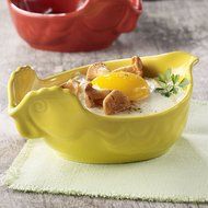 Revol Happy Cuisine Assorted Color Porcelain 7 Ounce Poultry Dish, Set of 4