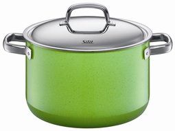 Silit Fresh 7-Quart High Casserole with Lid, Lemon Green
