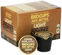 EKOCUPS Artisan Organic Decaf Coffee, Light Roast in, Recyclable Single Serve Cups for Keurig K-cup Brewers, 10... N2