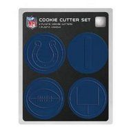 NFL Licensed 4 pieceI Indianapolis Colts Plastic Cookie Cutter Set