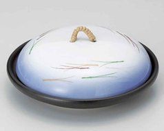 Matsuba for 1-2 persons 6.6inch Donabe Japanese Hot pot Black Ceramic Made in Japan