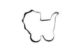 3 Baby Shower Cookie Cutters - Baby Onesie 3.5 Inch, Footprint 3.5 Inch, Carriage 4 Inch N2