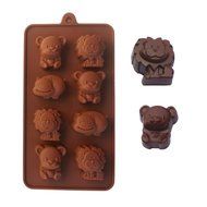 1pcs New Silicone mold Cookie Chocolate Mold Candy Jelly Cake Decorating tools bear lion hippo Shape . 2537