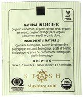 Stash Tea Organic Gold Cup Chai Herbal Tea with Turmeric, 100 Count