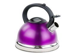 Alpine Purple Finish Encapsulated Base 18/10 Stainless Steel Whistling Tea Kettle Pot