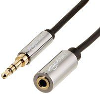 AmazonBasics 3.5mm Male to Female Stereo Audio Cable - 6 Feet (1.83 Meters) N5