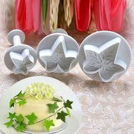DUFUSTORE Fondant Cake Bread Decorating Sugarcraft Mold Cookie Plunger Cutters Tools Maple Leaves N2