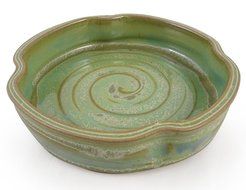 American Made Stoneware Pottery Brie Cheese Baker, 6.75-Inch