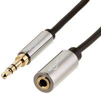 AmazonBasics 3.5mm Male to Female Stereo Audio Cable - 6 Feet (1.83 Meters) N9