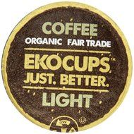 EKOCUPS Artisan Organic Decaf Coffee, Light Roast in, Recyclable Single Serve Cups for Keurig K-cup Brewers, 10... N3