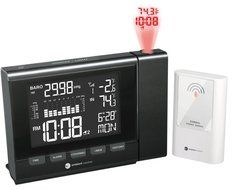 Ambient Weather WS-8400 Projection Clock with Indoor and Outdoor Temperature Color Changing Display N3