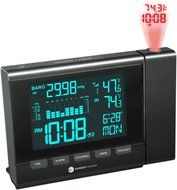 Ambient Weather WS-8400 Projection Clock with Indoor and Outdoor Temperature Color Changing Display N4