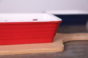 Chef's Classic Enameled Roasting and Lasagna Pan, 650ml, 7.6" (Blue) N5