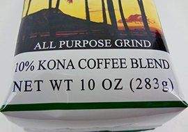 Hawaiian Isles Kona Coffee Ground Vanilla Macadamia 10 oz. Bag Decaf