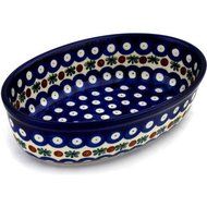 Polish Pottery Oval Baker 8-inch Mosquito N2