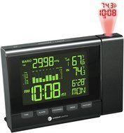 Ambient Weather WS-8400 Projection Clock with Indoor and Outdoor Temperature Color Changing Display N7
