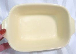 Vintage Pfaltzgraff Mini Casserole 16oz FTDA 1983 White with Green Floral #B11 N3