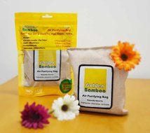 Golden Bamboo, Activated Charcoal 200g- Air Purifying Bag/ Odor Eliminating Drying Bag (Light Brown)