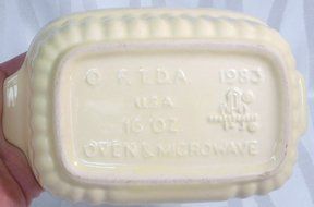 Vintage Pfaltzgraff Mini Casserole 16oz FTDA 1983 White with Green Floral #B11 N4
