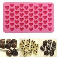 Lariy Silicone 55 Heart Cake Chocolate Cookies Baking Mould Ice Cube Soap Mold