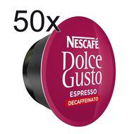 50 X Nescafe Dolce Gusto Coffee Capsules - Espresso Decaffeinato - 50 Decaf Capsules
