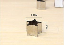 Rey 15PCS silver Color Stainless Steel Mini Cookie Chocolate Cutters，Set Assorted Shapes Cake Mold Make Fun SHAPES...