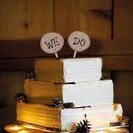 Mandydov Rustic Shabby Chic Wood Cake Topper Cake Decorating Supplies for Couples Wedding Decoration (Mr &amp; Mrs) N5