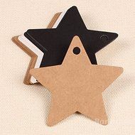 Saver 100pcs Five Star Kraft Paper Label Wedding Party Favor Gift Card Labels Tags N2