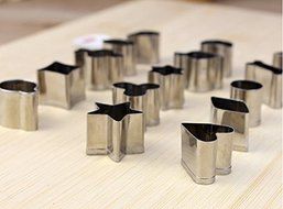 Rey 15PCS silver Color Stainless Steel Mini Cookie Chocolate Cutters&#65292;Set Assorted Shapes Cake Mold Make Fun SHAPES... N4