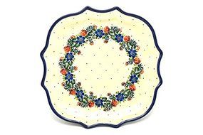 Polish Pottery Tray - Serpentine Edge - Garden Party