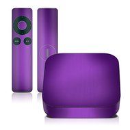Purple Burst Design Protective Decal Skin Sticker for Apple TV 2nd Gen (released Fall 2010) (Matte Satin)