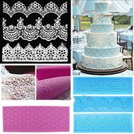 New Lace Silicone Mold Mould Sugar Craft Fondant Mat Cake Decorating Baking Tool N4