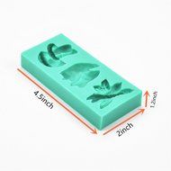 TANGCHU Soft Silicone Cake Mold Vegetable Shape 4.56*2*0.63inch Green