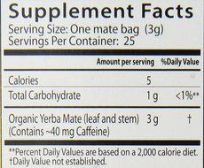 Guayaki Yerba Mate Organic Tea, 25-Count, 2.6oz N3