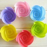 Unichart Reusable Silicone Baking Cake Molds Muffin Cups, Nonstick &amp; Heat Resisitant 30 PCS Set