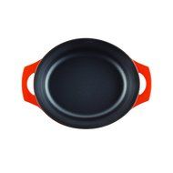 Rachael Ray Cast Iron 3-1/2-Quart Covered Oval Casserole, Orange N8