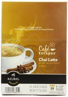 Caf&eacute; Escapes Chai Latte, K-Cup Portion Count for Keurig Brewers, 24-Count N6