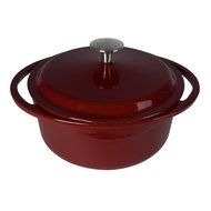 Artland La Maison Cast Iron Round Casserole Dish, 7.4-Quart, Green N7