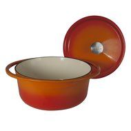 Artland La Maison Cast Iron Round Casserole Dish, 7.4-Quart, Green N8