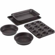 5-Piece Non-stick Silicone-based Bake ware Set, Gray