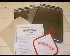 NEW 3 Otis Spunkmeyer Stainless Steel Cookie Pans Trays Sheets w/ 125 Parchment Paper Liners!