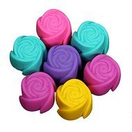 7 X Rose Cup Cake Muffin Maker Mold Baking Mould Silicone