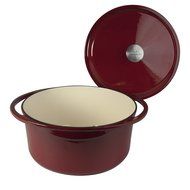 Artland La Maison Cast Iron Round Casserole Dish, 7.4-Quart, Green N10